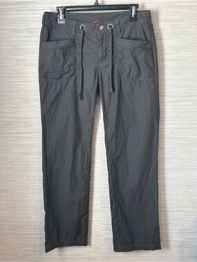 The North Face Gray Cotton Utility Hiking Pants Women's Size Medium Straight Leg